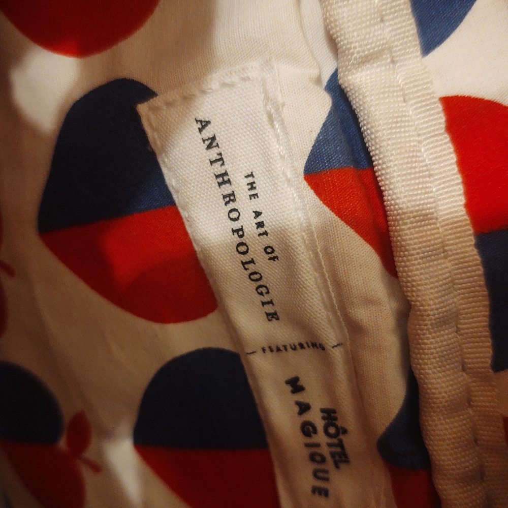 Hotel MAGIQUE + Anthropologie Red and Blue Heart Print Canvas Waist Bag - Picture 6 of 11